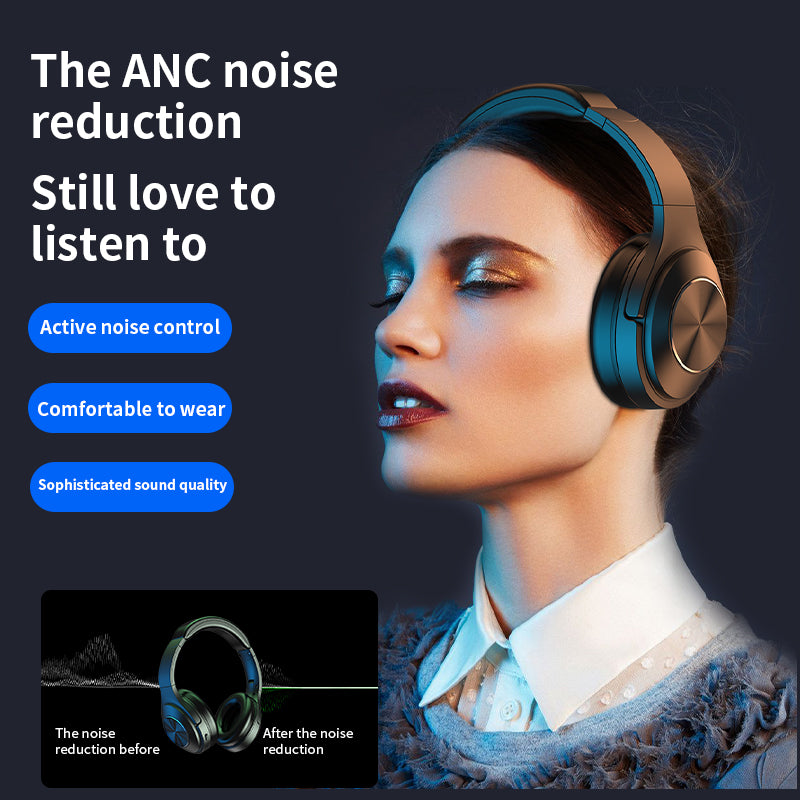 ANC Active Noise - Canceling Over - Ear Headphones 🎧