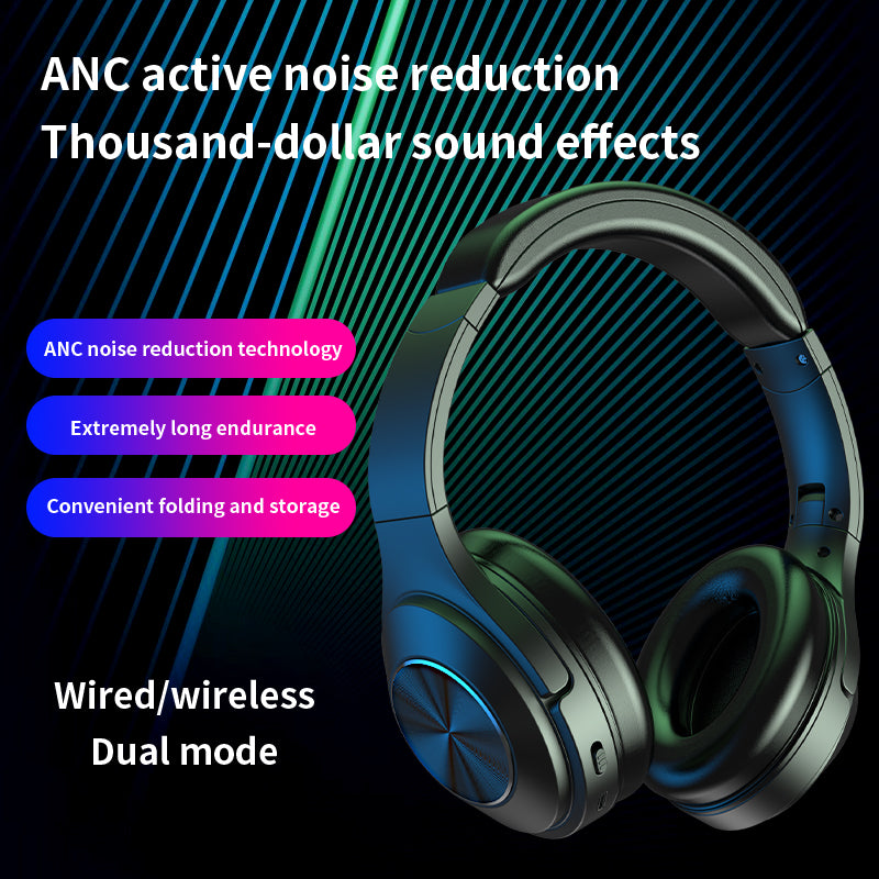 ANC Active Noise - Canceling Over - Ear Headphones 🎧