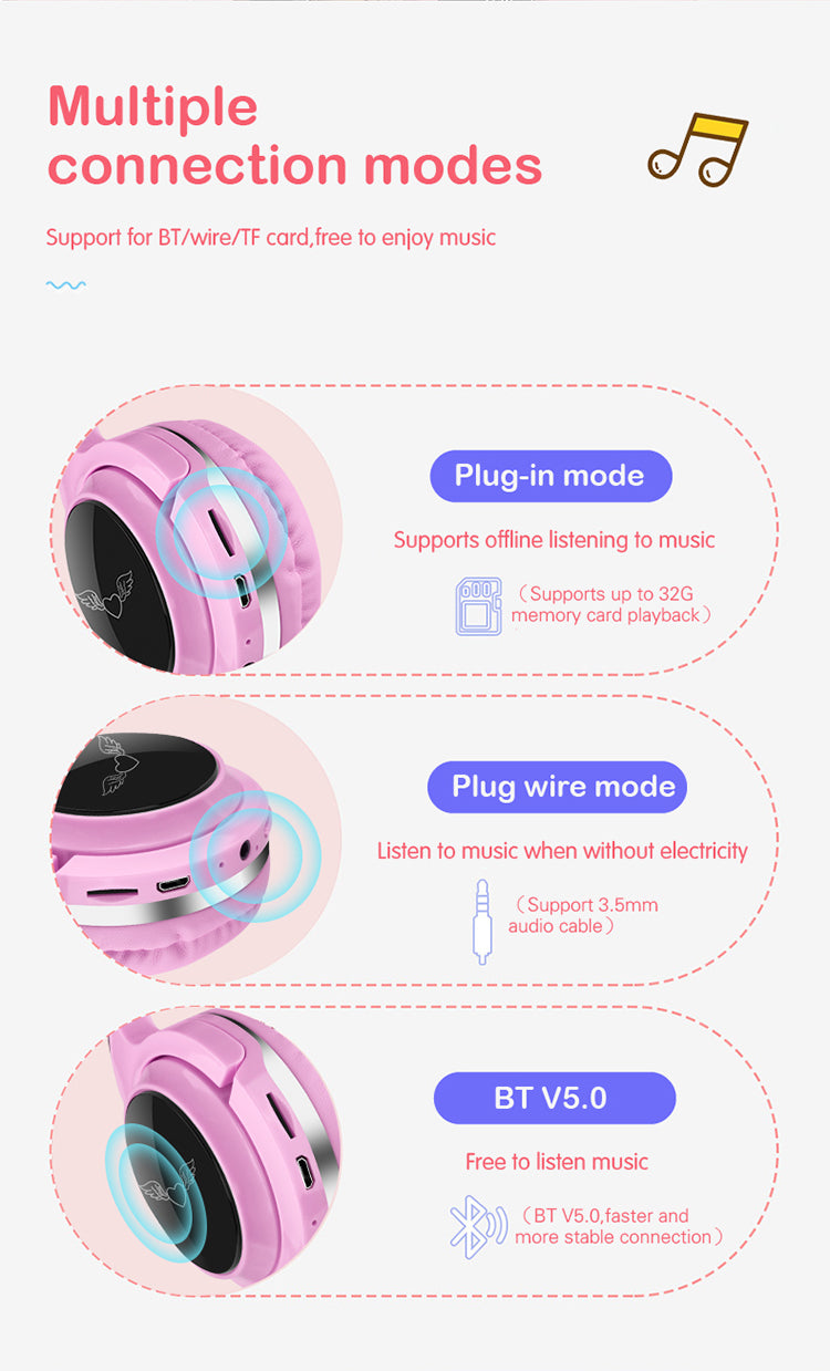 Pikacute Bluetooth headphone for boy /girl/ gift YLFS-28BT