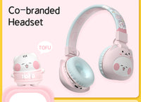YLFS-99BT Cute  Bluetooth Headphone Cartoon Design for Girl /Boy/Children With Tf Card