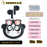 T26 Bluetooth Earbuds Panda Cartoon earphone For GIrls and Boys Children gift