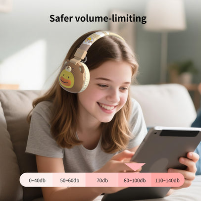 YLFS-99BT Cute  Bluetooth Headphone  Yellow Duck Cartoon Design for Boy