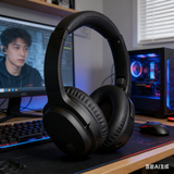 ANC-817  Active Noise Cancelling Headphones, Upgraded Wireless Bluetooth Headphones Over Ear with ENC Mic, HiFi Stereo Deep Bass, Noise Canceling Headphones Lightweight, BT 5.4, for Travel/Office/Home MOQ1K